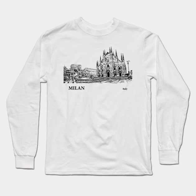 Milan - Italy Long Sleeve T-Shirt by Lakeric